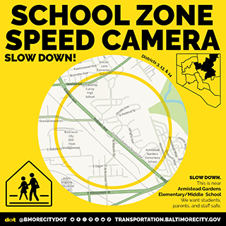 Speed camera location at Armistead